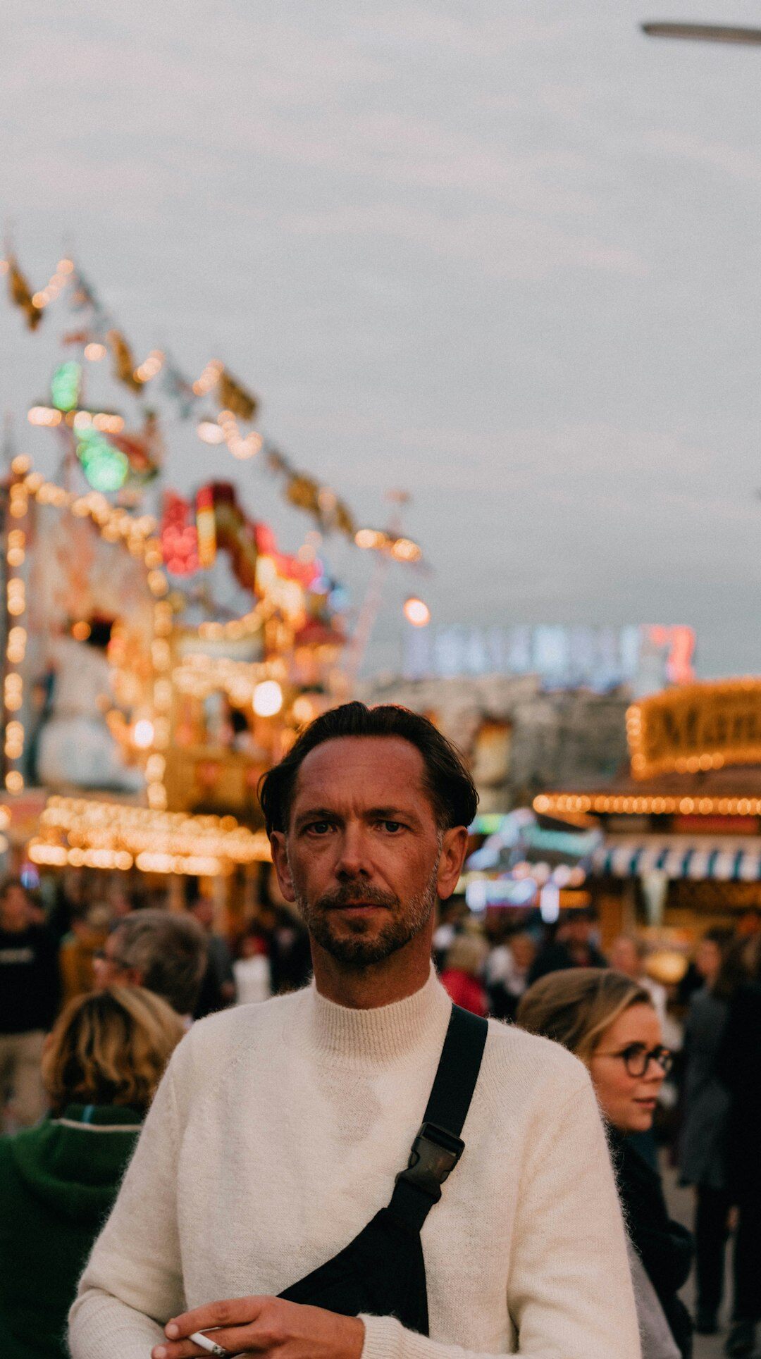Portrait of a middle aged German male traveler smiling