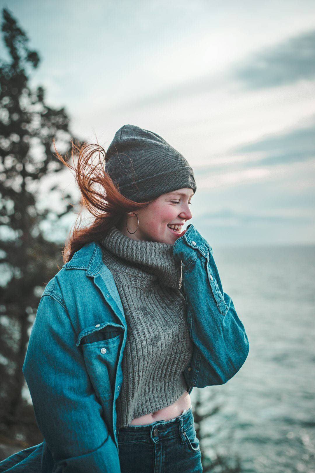 Portrait of a young British female traveler smiling